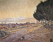 Paul Signac City Sunset painting